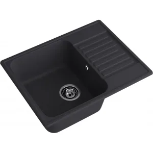 Мойка комп. Эко-М 620*480 черный,прямоугольная с крылом,(13 черный)