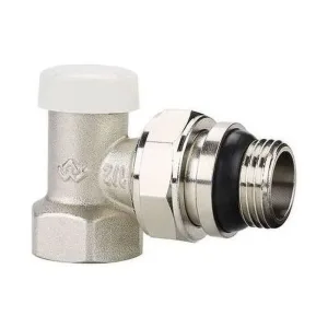 Клапан радиаторный VARMEGA 1/2″ запорный, угловой с самоуплотняющимся полусгоном VM10211
