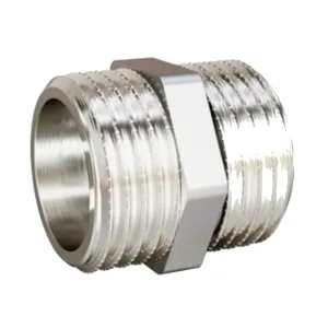 Ниппель латунный LD LD Pride DN40 (1 1/2″) НР/НР латунь никель с бирко