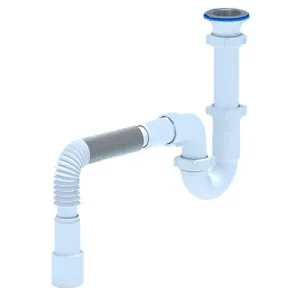Сифон Ани прямоточный 1 1/2″х40, нерж. вып., с гт 40×40 (D0105)