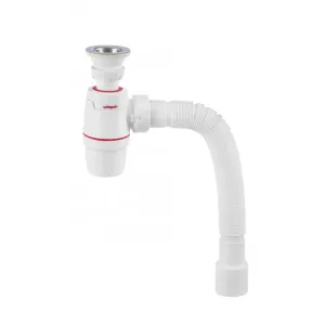 Сифон WIRQUIN NEO с выпуском 1 1/4 х 40 и гофротрубой L800. 40 х 40/50 (30987065)