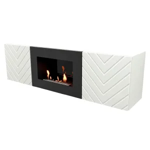 Тумба с биокамином Firelight BFP/P-1400V белая