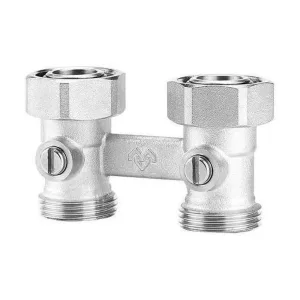 Узел нижнего подключения VARMEGA, 3/4″EKх3/4″EK НР-ВР, прямой, для двухтрубных систем, VM14111