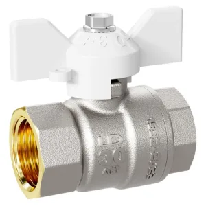 Кран шаровой латунный LD Pride 47.32.В-В.Б Ду32 Ру25 white (баб. с биркой)