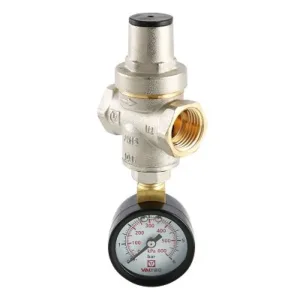 Регулятор давления Valtec поршневой с манометром 1- 5,5 бар 1/2″ (VT.088.N.0455)