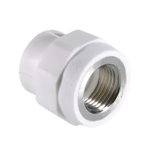 Муфта PPR белая комби.ВР 25 х 3/4″ «VALTEC» (VTp.702.0.02505)