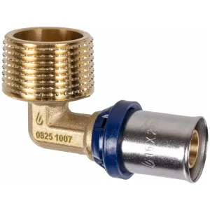 Угольник пресс для металлопластиковых труб Usystems MLC Plus 20-R1/2″НР
