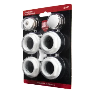 Комплект монтажный Royal Thermo 1”х 3/4″ белый