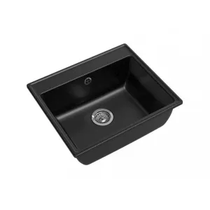 Мойка комп. GRANFEST VERTEX GF-V-580 (580х500) Черный,прямоугольная