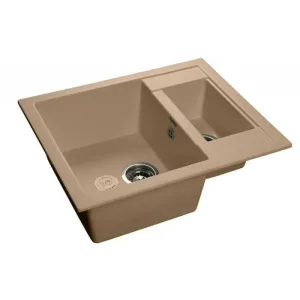 Мойка комп. GRANFEST Quadro GF-Q610K (610х500) Топаз 1,5 чаши,прямоугольная