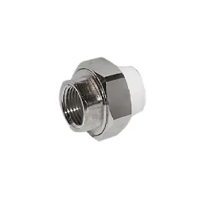 Муфта PPR белая разъемная ВР 25 х 1/2″ ФД-пласт (20604)
