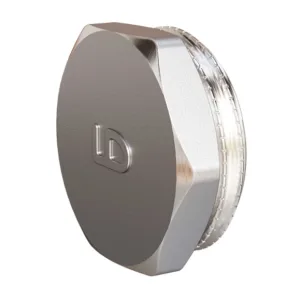 Пробка (в трубу) LD Pride DN25 (1″) НР латунь никель в упаковке