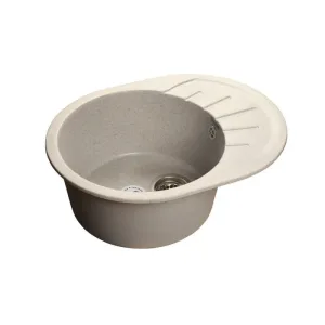 Мойка комп. GRANFEST Rondo GF-R580L (579х445) Серый,круглая с мини-крылом