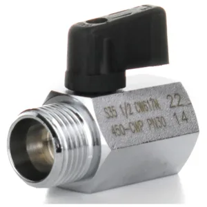 Кран шаровой ELSEN MINI PN40 полнопроходной прямой НВ 1/2 ручка-бабочка латунь