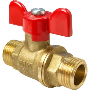 Кран шаровой VALFEX для воды 3/4″ НР/НР ручка-бабочка, латунный 11Б27фт1М (72/18)
