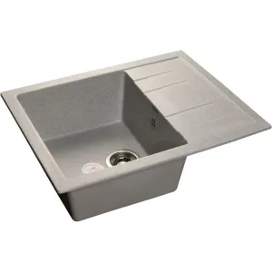 Мойка комп. GRANFEST Quadro GF-Q650L (650х500) Серый,прямоугольная с крылом