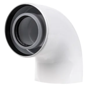 Отвод коаксиальный Royal Thermo 60/100, 90 гр. M/F для конденсационных котлов