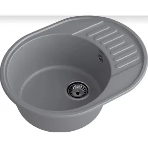 Мойка комп. GRANFEST QUARZ GF-Z 58 чаша+кр 617*480 (темно-серый)