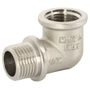 Угол Uni-Fitt НВ 3/4″ с упором, никелированный