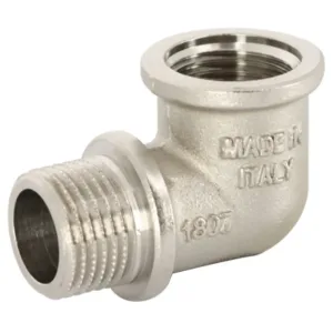 Угол Uni-Fitt НВ 1/2″ с упором, никелированный