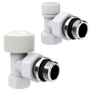 Набор термостатический угловой Royal Thermo Design 1/2″М30х1,5 (Белый)