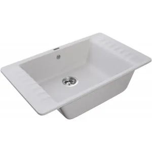 Мойка комп. GRANFEST QUARZ GF-ZW 71 760*480 (серый),прямоугольная с крылом