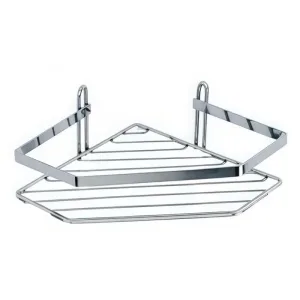 Полка угловая «Lider» (4240) 1 ярус, трапеция (плоский борт), 20*20*8, хром
