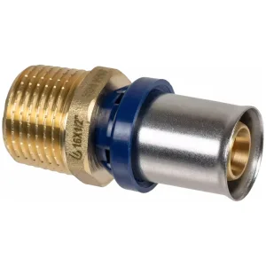 Штуцер обжимной для металлопластиковых труб Usystems MLC Plus 20-R3/4″НР