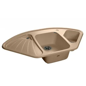 Мойка комп. GRANFEST Corner GF-C1040E (1039х560) Топаз 1,5 чаши+крыло,угловая
