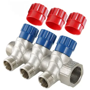 Коллектор с регулировочными вентилями 2 выхода 1″ * 1/2″ (VTc.560.N) (Valtec)