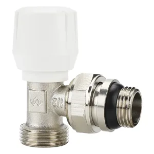 Клапан радиаторный VARMEGA 1/2″ x 3/4″EK ручной, угловой с самоуплотняющимся полусгоном VM10012