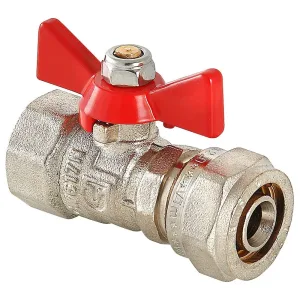 Кран шаровый под обжим ВР внутренняя резьба 16*1/2″ (Valtec VT.342) уп 14 шт