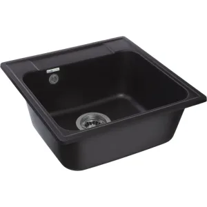Мойка комп. GRANFEST QUARZ GF-Z 48 478*478 (черный),квадратная