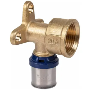 Водорозетка пресс для металлопластиковых труб Usystems MLC Plus под планку M 20-Rp3/4″ВР L-43мм