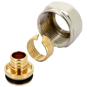 Соединитель Uni-Fitt обжимной В 20(2.8)х3/4″ ЕК, для полиэтиленовых труб
