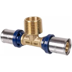 Тройник пресс для металлопластиковых труб Usystems MLC Plus 26-R1/2″НР-26