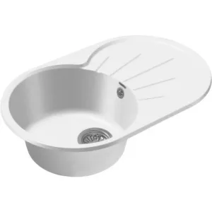 Мойка комп. GRANFEST Rondo GF-R750L (750х460) Иней,овальная с крылом