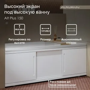 Экран под ванну 1,5 МДФ Alt Plus