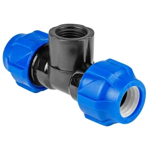 Тройник ПНД компрессионный ВР 20*3/4″ внутренняя резьба (VALFEX)