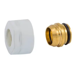 Подключение резьбовое SCHLOSSER 3/4″x15 для соединительных трубок (белое)