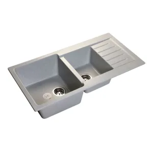 Мойка комп. GRANFEST Practic P980KL (980х510) Серый 2 чаши+крыло,прямоугольная