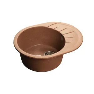 Мойка комп. GRANFEST Rondo GF-R580L (579х445) Терракот,круглая с мини-крылом