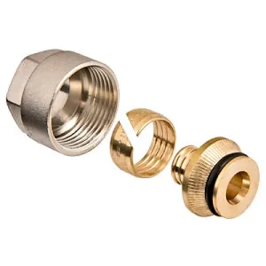 Фитинг коллекторный обжимной для PEX труб 16х3/4″ ВР (VT.4410.NE.16)
