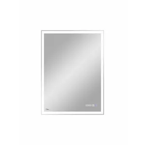 Зеркало MARONI (Regular LED) 600х800 часы + антизапотевание