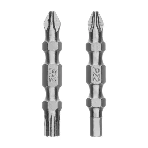 Набор бит двухстор., PH2-T30х45мм, PZ2-H4х45мм, сталь S2, 2 шт. Gross