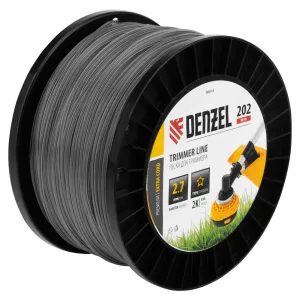 Леска для триммера двухкомпонентная звезда, 2,7мм х 202м, на DIN катушке EXTRA CORD Denzel