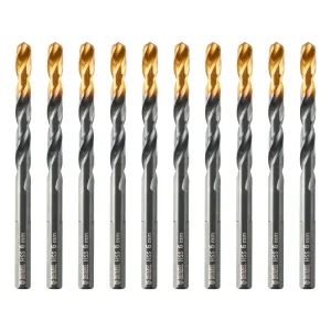 Сверло по металлу, 6 мм, HSS-Tin, Golden Tip, 10 шт. Denzel