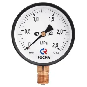 Манометр Росма ТМ-510Р.00 радиальный Дк100мм 0-0,1 МПа кл.1,5 G1/2″ 00000006831