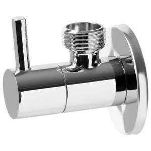 Кран VIEIR шаровый угловой 1/2″x3/4″ хром. с отражалелем (120/1) VER40