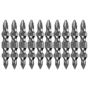 Бита двухсторонняя, PH2-PH1 х 45 мм, сталь S2, 10 шт. Denzel